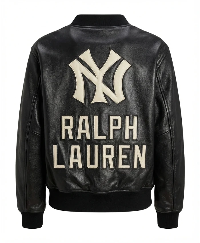 Ralph Lauren Yankees Black Leather Jacket