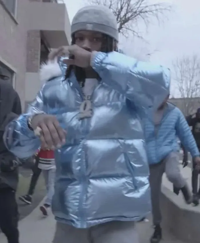 Rapper King Von Blue 2026 Puffer Jacket - Image 4