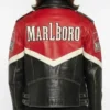 Red Black Vintage 1980s Marlboro Biker Jacket