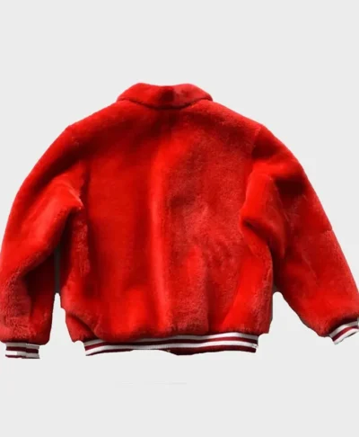Red Fur Sheep Bomber Jacket