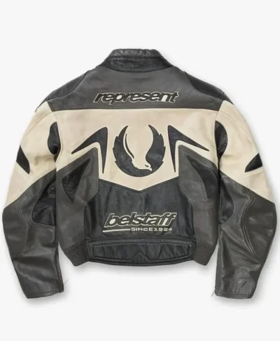 Represent Belstaff Real Leather Zip Racing Jacket