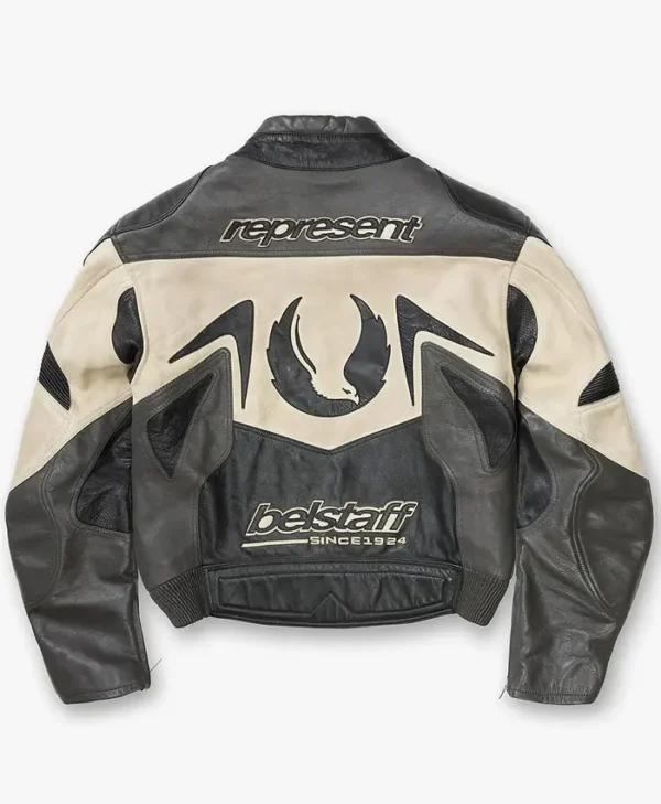 Represent Belstaff Real Leather Zip Racing Jacket