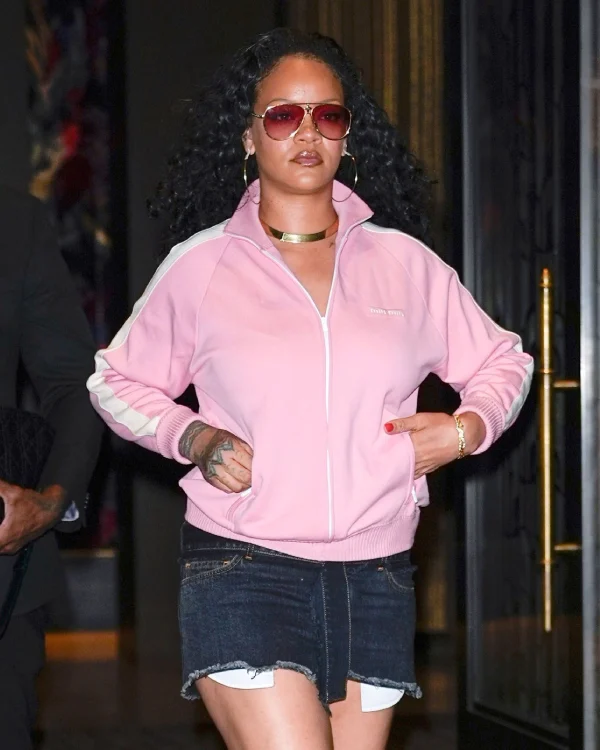 Rihanna Miu Miu Pink Track Jacket
