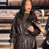 Rihanna The Frankie Shop Carnaby Leather Jacket