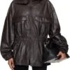 Rihanna The Frankie Shop Carnaby Leather Jacket