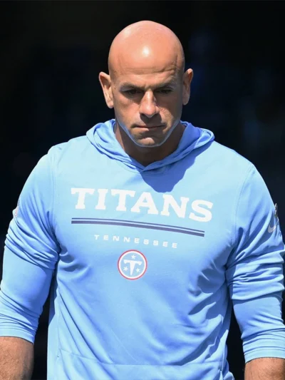 Robert Saleh 2026 Titans Sideline Long Sleeve Hooded T-Shirt