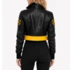 Rogue X-Men 97 Cropped Black Leather Jacket