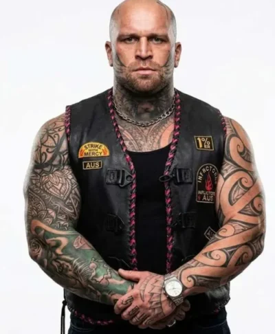Runner Jacob Hohua Black Leather Vest
