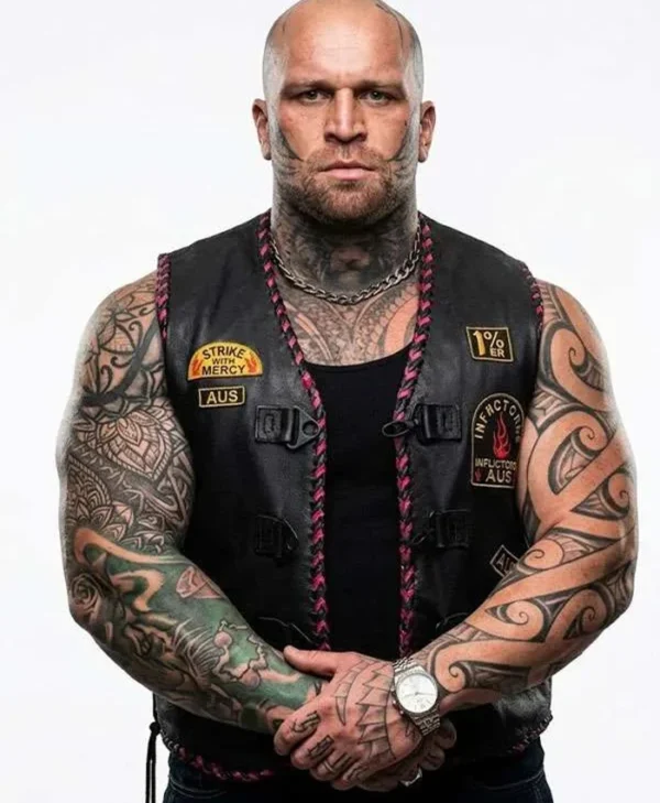 Runner Jacob Hohua Black Leather Vest