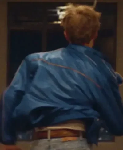 Ryan Gosling Blue PU Leather Racing Jacket
