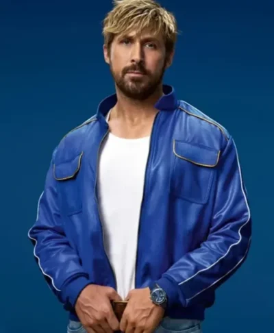 Ryan Gosling Chase For Carrera Blue Jacket