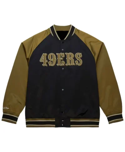 SF 49ers Double Clutch Raglan Satin Varsity Jacket