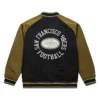 SF 49ers Double Clutch Raglan Satin Varsity Jacket
