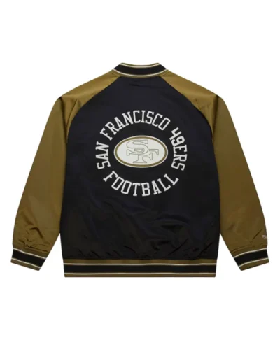 SF 49ers Double Clutch Raglan Satin Varsity Jacket