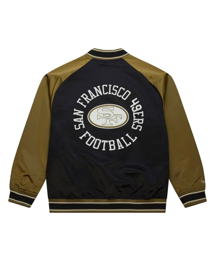 SF 49ers Double Clutch Raglan Satin Varsity Jacket