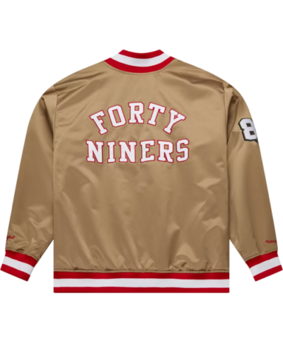 SF 49ers Gold 80th Anniversary Heavyweight Satin Jacket