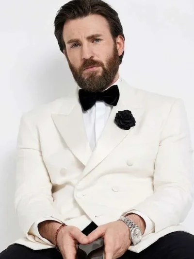 Sacrifice 2026 Chris Evans White Blazer