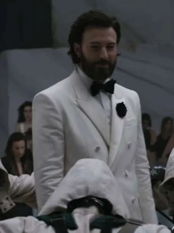 Sacrifice 2026 Chris Evans White Blazer