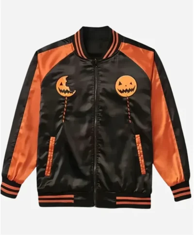 Sam Pumpkin Trick ‘r Treat Halloween Varsity Jacket
