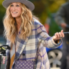 Sarah Jessica Parker And Just Like That Plaid Long Coat