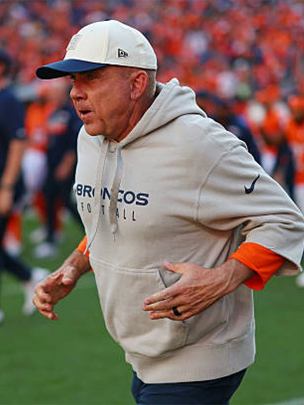 Sean Payton Denver Broncos Short Sleeve Fleece Hoodie