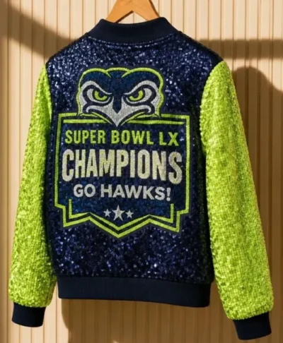 Seattle Seahawks Championship Sequin Bomber Jacket