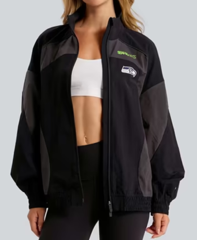 Seattle Seahawks lululemon Women’s Black Ventilated Oversized Track Jacket