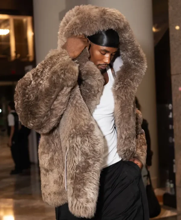 Serge Ibaka Hooded Fur Jacket