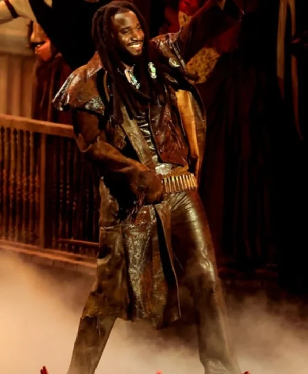 Shaboozey 2026 VMAs Brown Leather Trench