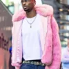 Shai Gilgeous-Alexander SGA Pink Faux Fur Coat