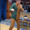Shara Bullet Two-Tone Color-Block Suit