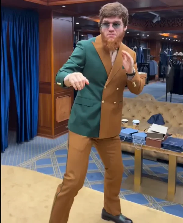 Shara Bullet Two-Tone Color-Block Suit