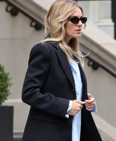 Sienna Miller London Fashion Week Wool Coat