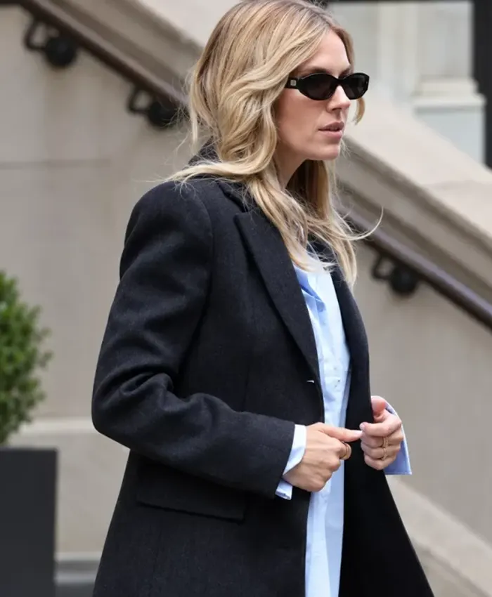 Sienna Miller London Fashion Week Wool Coat