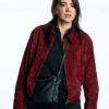 Silo S03 Helen Drew Red Suede Leather Jacket