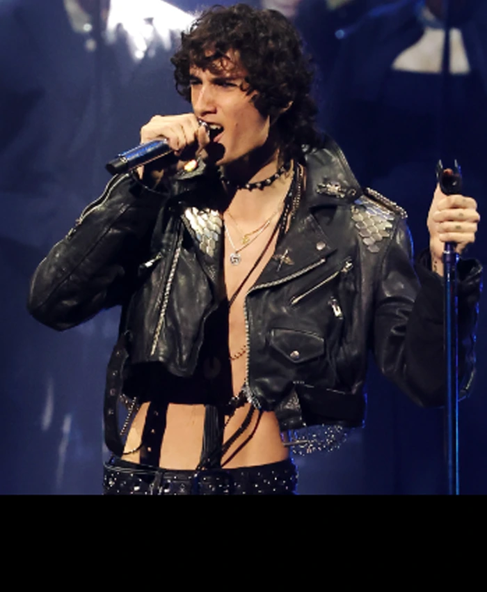 Sombr VMA Red Carpet Leather Jacket
