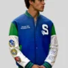 Sonic 35th Anniversary Wool and Leather Varsity Jacket