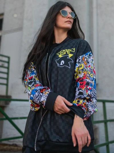 Sonic Sticker Bomb Bomber Jacket