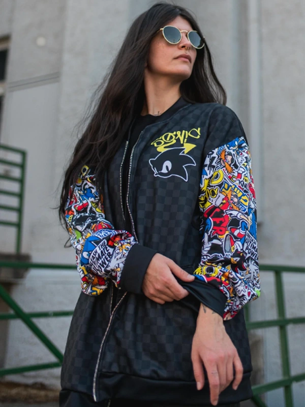 Sonic Sticker Bomb Bomber Jacket