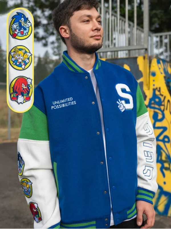 Sonic the Hedgehog 35th Anniversary Varsity Jacket