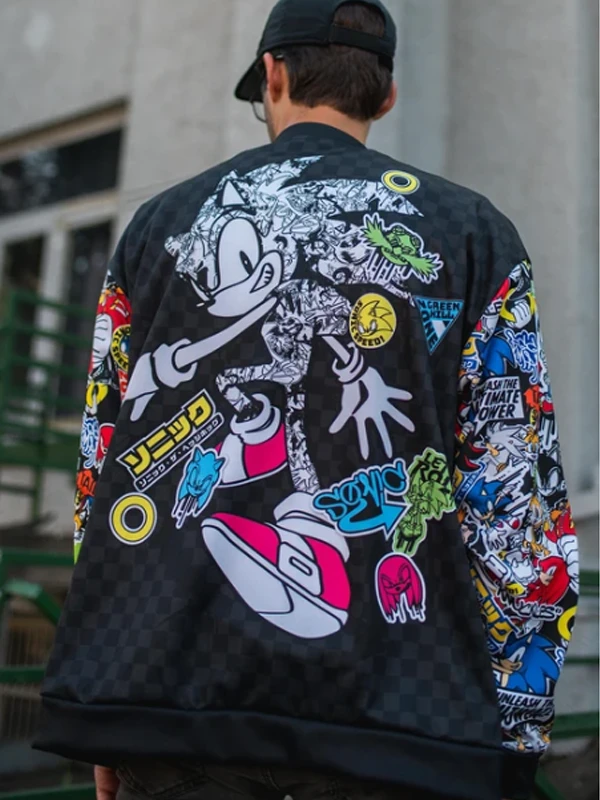 Sonic the Hedgehog All Over Print Satin Jacket