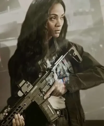 Special Ops Lioness Zoe Saldana Black Jacket