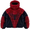 Spider Man Shearling Fur Puffer Jacket