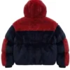 Spider Man Shearling Fur Puffer Jacket
