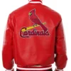 St Louis Cardinals Red Leather Bomber Jacket