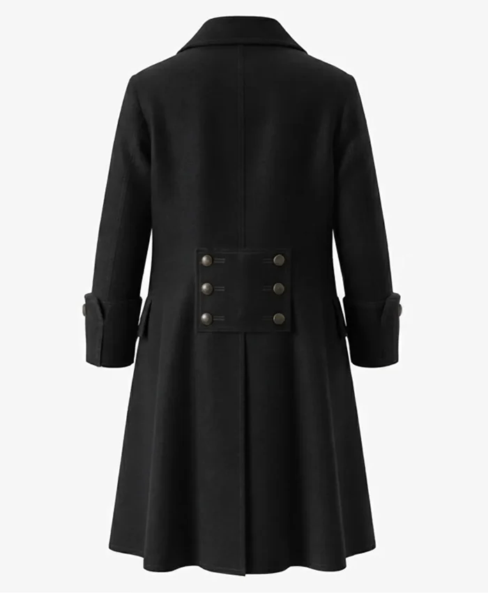 Steampunk Halloween Gothic Wool Coat With Hood