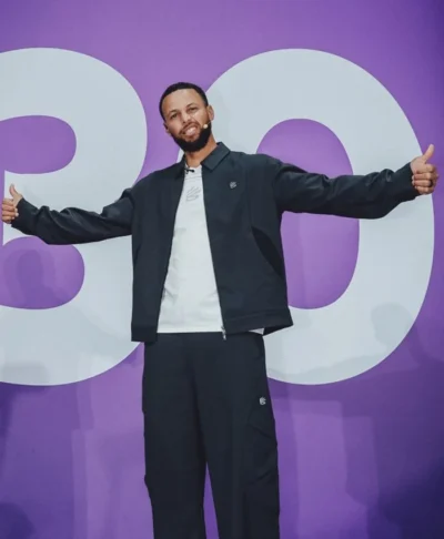 Stephen Curry 2026 China Beijing Grey Jacket