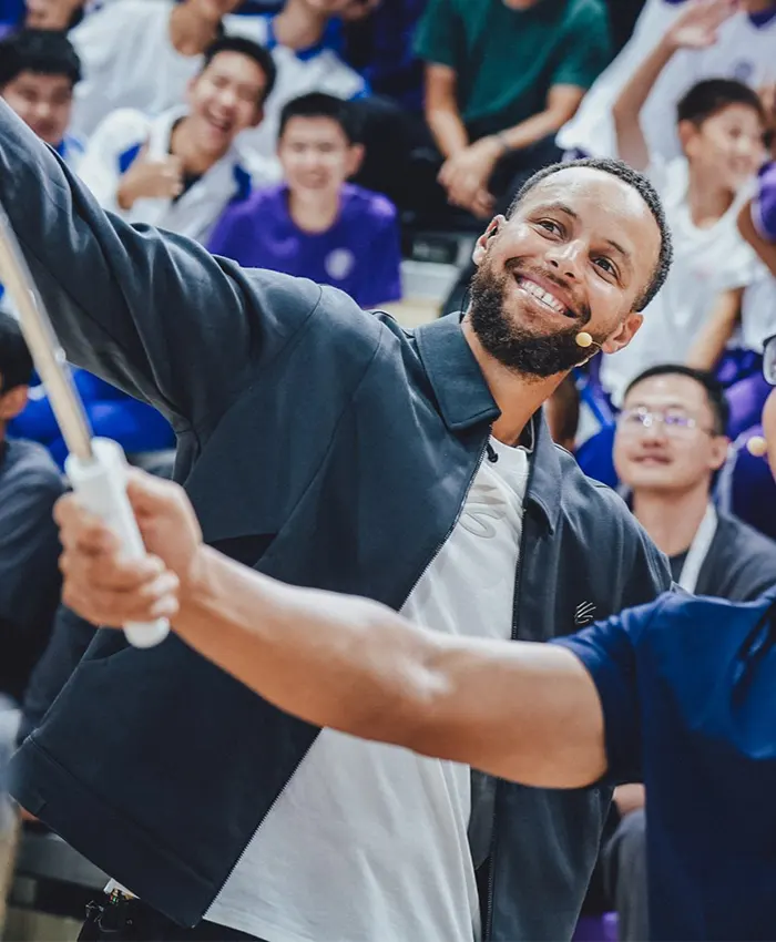 Stephen Curry 2026 China Beijing Grey Jacket