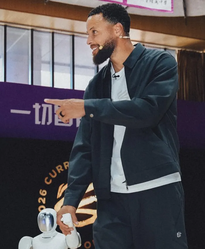 Stephen Curry 2026 China Beijing Grey Jacket