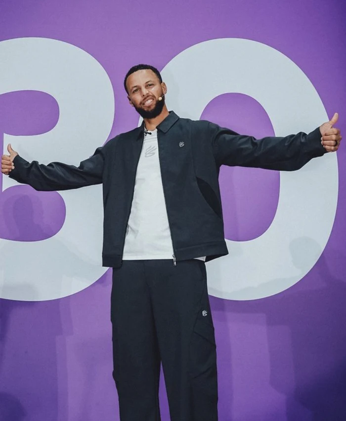 Stephen Curry 2026 China Beijing Grey Jacket